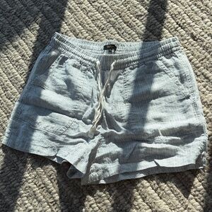 Women's Striped Blue Shorts